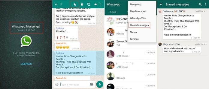 WhatsApp Starred Message